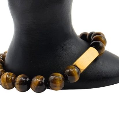 Tiger Eye Gemstone Bracelet: Style-509 (8mm)