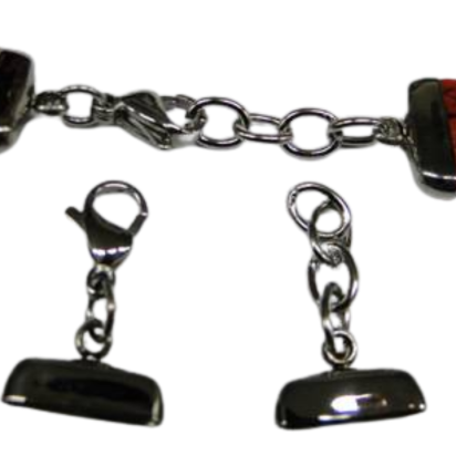 Stainless steel lobster claw clasps: SSP435 14.5x3mm (Steel)