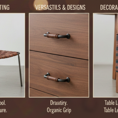 Usage of round leather cords in furniture