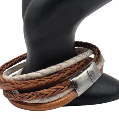 Combination Leather Bracelet - Style 240