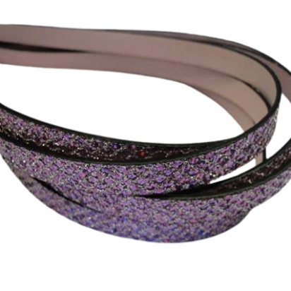 synthetic nappa leather Glitter Leather - Purple -Glitter Style -10mm