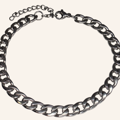 Curb Chain Bracelet - Silver - 5mm - Item 986