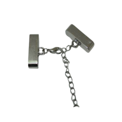 Zamak Lobster Extension chain with lobster claps-MGL-227-45x4.5mm-silver