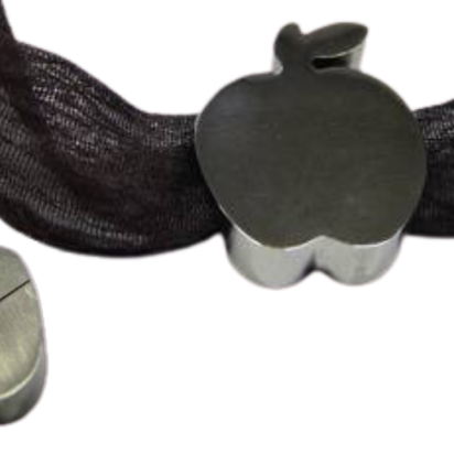Stainless steel part for leather: SSP-386 9*3mm (Steel)