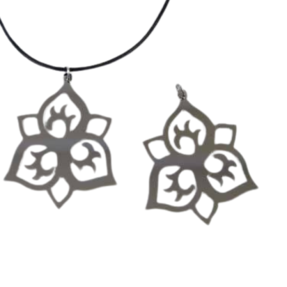 Stainless Steel Pendants: SSP-549 42mm (Steel) Flower