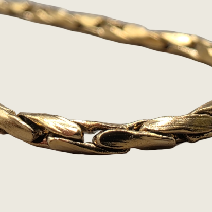 Twisted Square Boston Chain Necklace - Gold - 2mm - Item 903