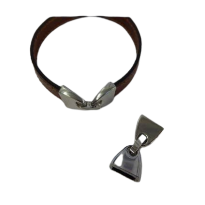 Zamak Snap Lock Clasp: ZAML 65 10x2.5mm (Steel)