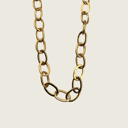Triangle Wire Dendritic Pearl Necklace - Gold - 2mm - Item 980