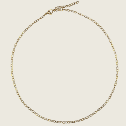 Triangle Wire Dendritic Pearl Necklace - Gold - 2mm - Item 980