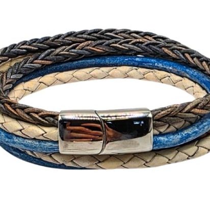 Combination Leather Bracelet - Style 242