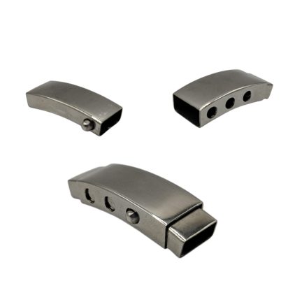 Stainless Steel Snap Clasp: MGST 120 8x4mm (Steel)