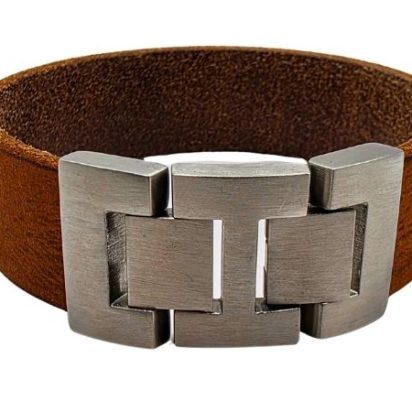 Plain Flat Leather Bracelet - Style 315