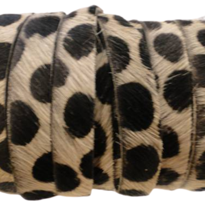 Hair-on leather cords - 20mm - Dalmatian