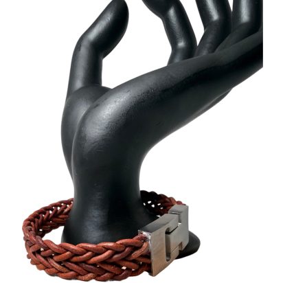 Tuscon Braided Leather Cord - 14x3.5MM - Dark Natural