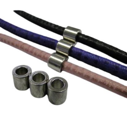 Stainless steel part for round leather: SSP-415 4mm (steel)
