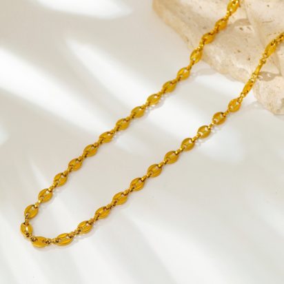 Gold Plated Stainless Steel Necklace - 515