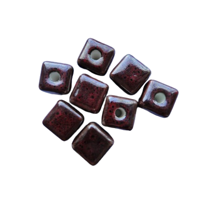 Ceramic Beads - 8mm (Maroon)