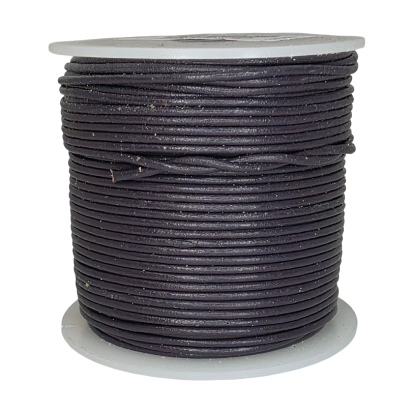 Round Leather Cord-1,5mm - Prune