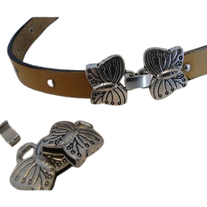 Zamak Snap Lock Clasp: MGL135 12x2mm (Steel)