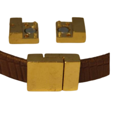 Zamak magnetic clasp: ZAML-07 10*3mm (Gold)