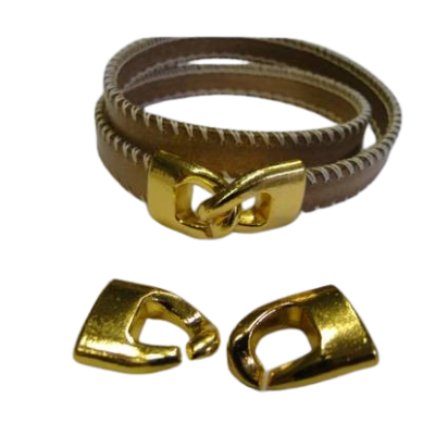 Zamak Interlocking Clasps: MGL 221 12*4mm (Gold)