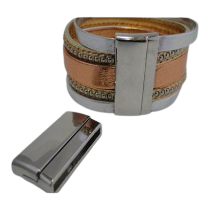 Zamak magnetic claps: MGL-312 30*3mm (Antique silver)
