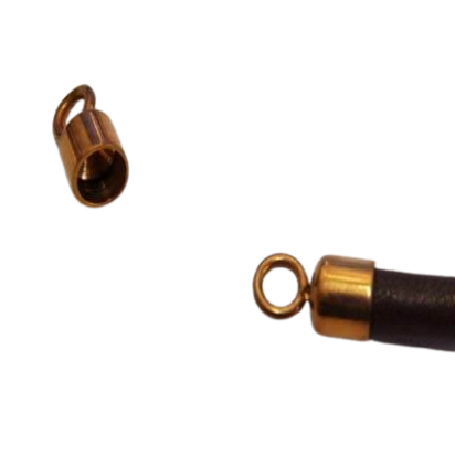 Stainless steel part for round leather: SSP 584 4mm (Rose Gold)