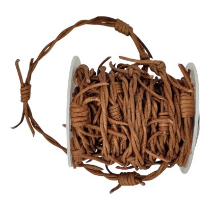 Leather cords - Barbed wire - Dark Natural