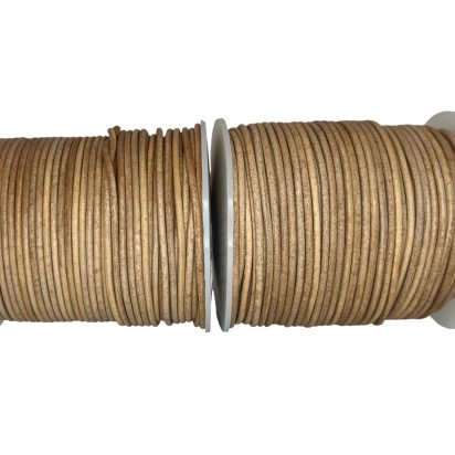 Round leather cord-2mm- Vintage Light Taupe