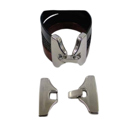 Zamak Snap Lock Clasp: MGL264 30x2mm (Steel)