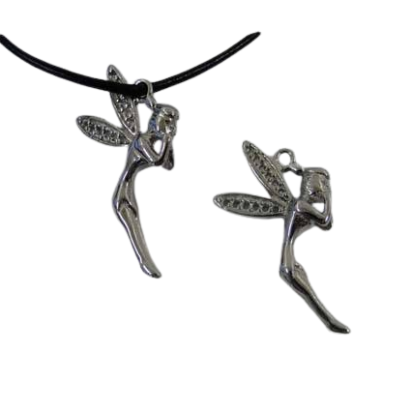 Stainless steel pendant: SSP-597 24x20MM (Steel) Fairy