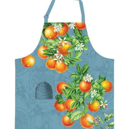 Oranges on Blue Background Apron