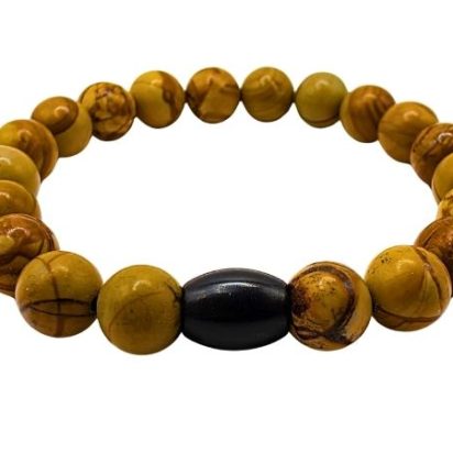 Wood Grain Gemstone Bracelet: Style-511 (8mm)