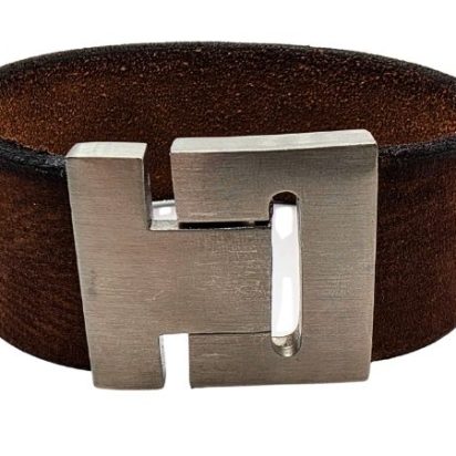 Plain Flat Leather Bracelet - Style 286