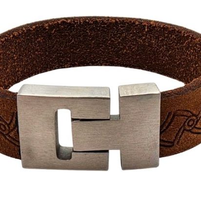 Plain Flat Leather Bracelet - Style 283