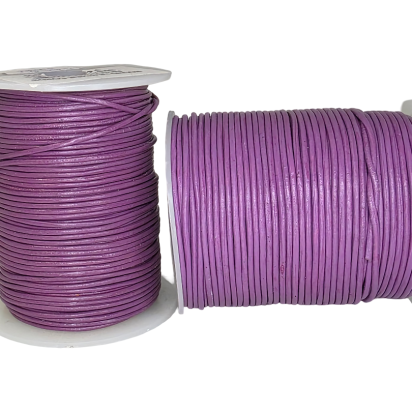 Round Leather Cord -1mm- Midnight purple