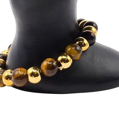 Tyger Eye Gemstone Bracelet: Style-510 (8mm)