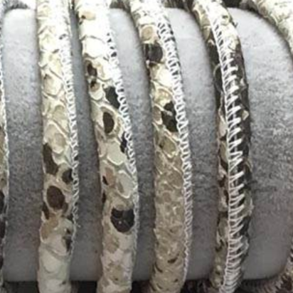 Fine Nappa-Python style-6mm-White
