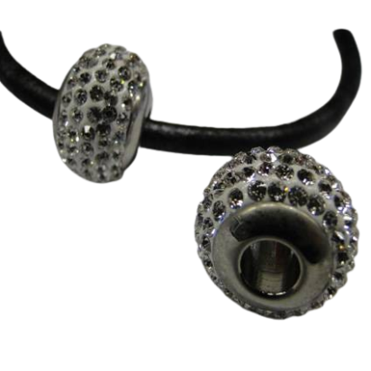 Stainless steel part for leather: SSP-358 6mm (Crystal)