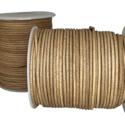 Round leather cord-2mm- Vintage Light Taupe
