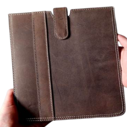 LeatherCase33 - Tablet Case With Clip - Dark Taupe