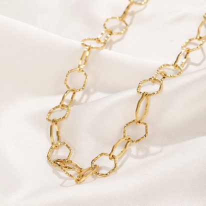 Gold Plated Stainless Steel Necklace - 510