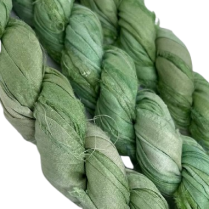 Sari Silk - Spring Green - 925
