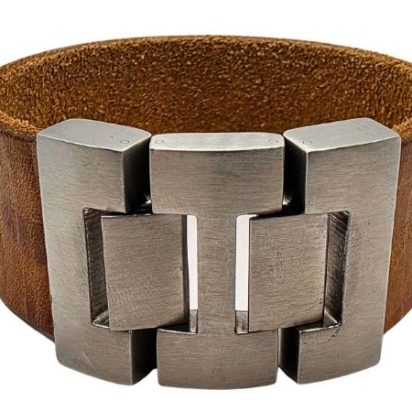 Plain Flat Leather Bracelet - Style 312