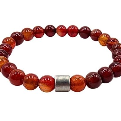 Carnelian Gemstone Bracelet: Style-505 (6mm)