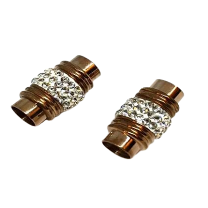 Stainless Steel Magnetic Clasp: MGST 225 8mm (rose gold)