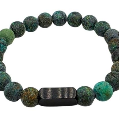Serpentine Gemstone Bracelet: Style-529 (8mm)