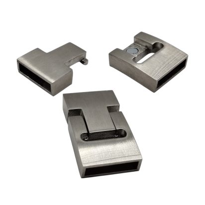 Stainless Steel Magnetic Clasp: MGST-119 15*3.5mm (Matt Steel)