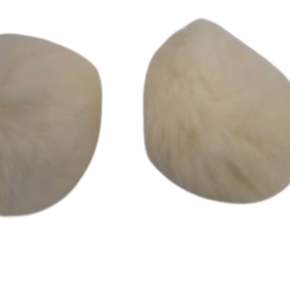 Rabbit Fur Pom Pom-White-10cms