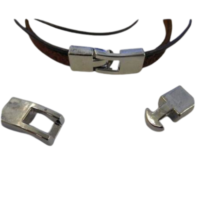 Zamak Hook Clasp: MGL 223 7x2.5mm (Steel)
